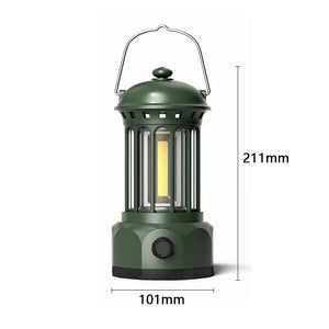 Illuminate Your Adventures with the COB Portable Retro Camping Lantern