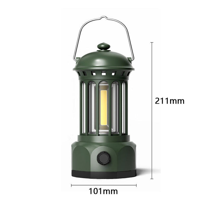 Illuminate Your Adventures with the COB Portable Retro Camping Lantern